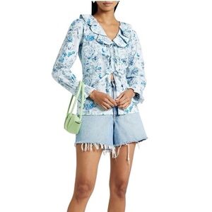 BATSHEVA x LAURA ASHLEY Nia Cotton Poplin Blouse - Women’s Size 4 - New